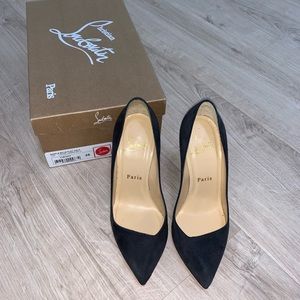 Christian Louboutin dark grey heels